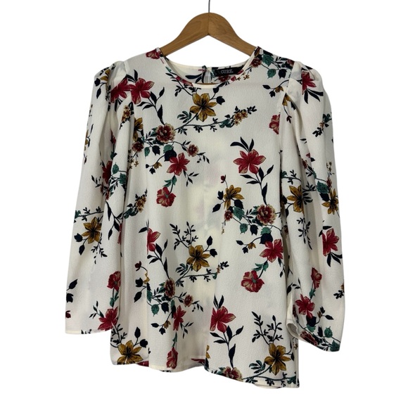 cure Tops - Floral Print Women's Top - Multicolor